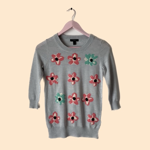 J. Crew Sweaters - J. Crew Floral Sweater